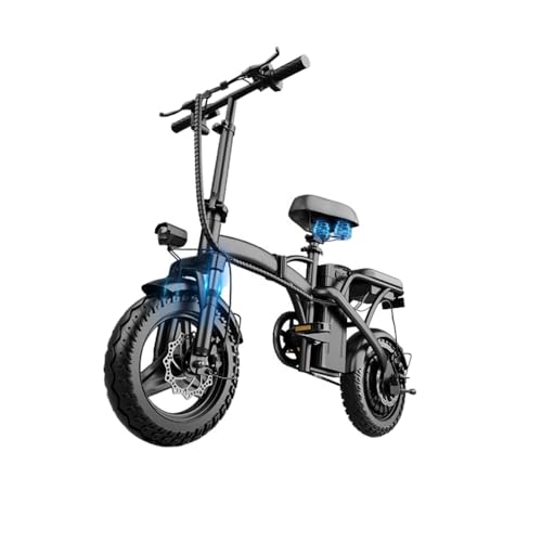 TVTKE 電動自転車 折りたたみ式 軽量 電動アシスト自転車 リチウムバッテリー LEDト 軽量 200kgまで積載可能 折りたたみ簡単 収納便利 コンパクト 通勤 通学 アウトドア (デラックスエディション - 7段ショックアブソーバー/30Aで約90