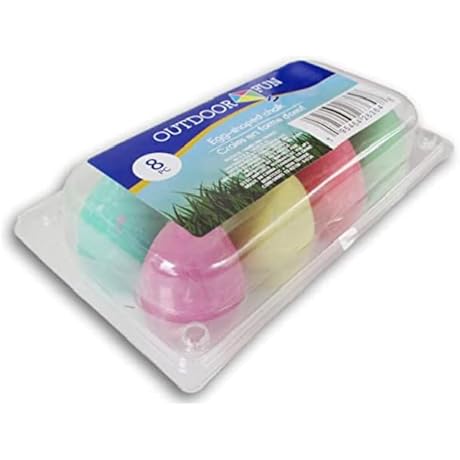 Spring/Easter Egg Shaped Colorful Sidewalk Chalk for Outside Fun