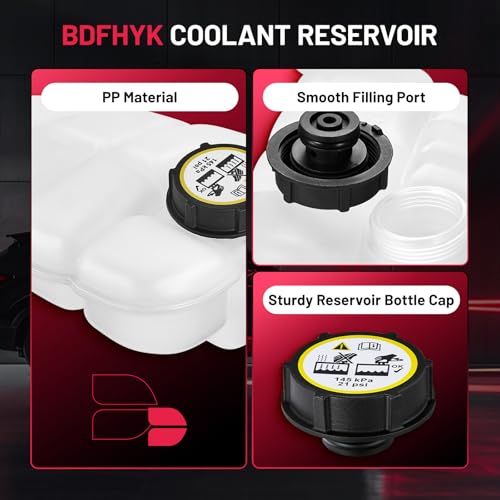 Image of BDFHYK Engine Coolant Expansion Reservoir Overflow Tank Compatible with Focus Transit Connect Escape 2013 2014 2015 2016 2017 2018 l4 2.0L 2.3L 2.5L Replace 603-278 BE8Z8100A CV6Z8A080B