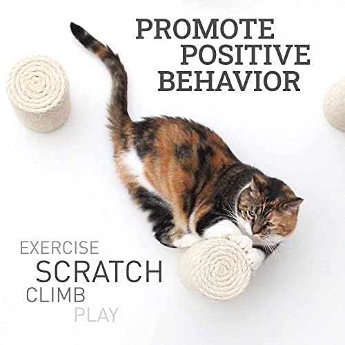 Rascador flotante de sisal para gatos 1 pc miniatura 3