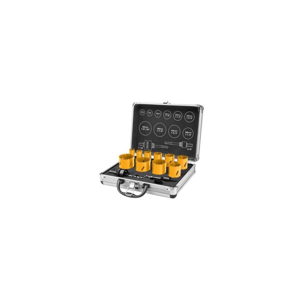 HSS BI-METAL HOLESAW SET 12 PCS CON FUNDA METAL
