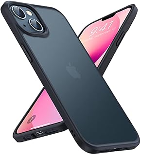 TORRAS Military Shockproof iPhone 13 Mini Case, [8FT Drop Military Grade Tested] Protective Translucent Hard PC with Soft Silicone Edge iPhone 13 Mini Phone Case (Guardian Series) -Matte Black
