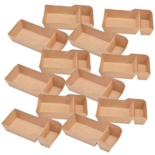 Cabilock 50pcs Snack Boxes Paper Boxes Paper Candy Containers French Fires for Banquet Diy Baking 520ml Party Candy Container