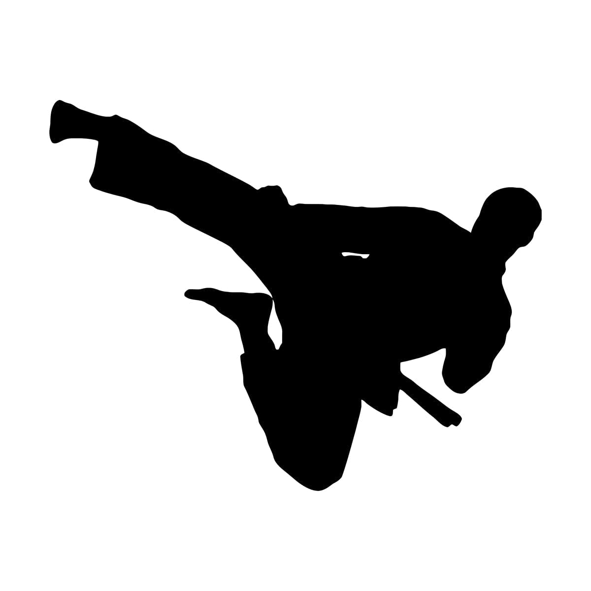 Korean Martial Art Vinyl Wall Sticker Taekwon-do Club Murals Karate Kick Wall Decal Popular Sports Poster Boys Room Decor Large - 50x84cm — image 1