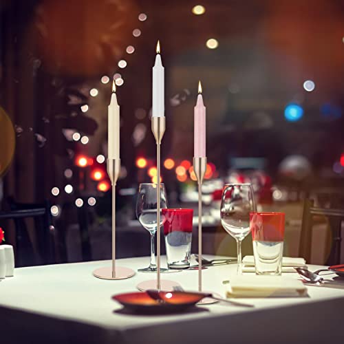 Pink Gold Candle Holders Set Of 24 For Taper Candles, Metal Decorative Candlestick Holders, Candle Holder Taper Candle Holders For Home Decor, Wedding, Dinning, Party, Anniversary(Pink Gold) #TOP2