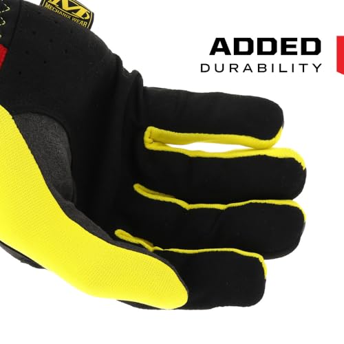 Image of Mechanix Wear: FastFit Work Glove with Elastic Cuff for Secure Fit, Performance Gloves for Multi-Purpose Use, Touchscreen Capable Safety Gloves for Men (Yellow, X-Large)
