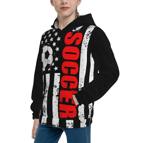 American Flag Soccer Football Hoodie Youth Hooded Sweatshirt 3D Digital Printed With Pockets Tops4