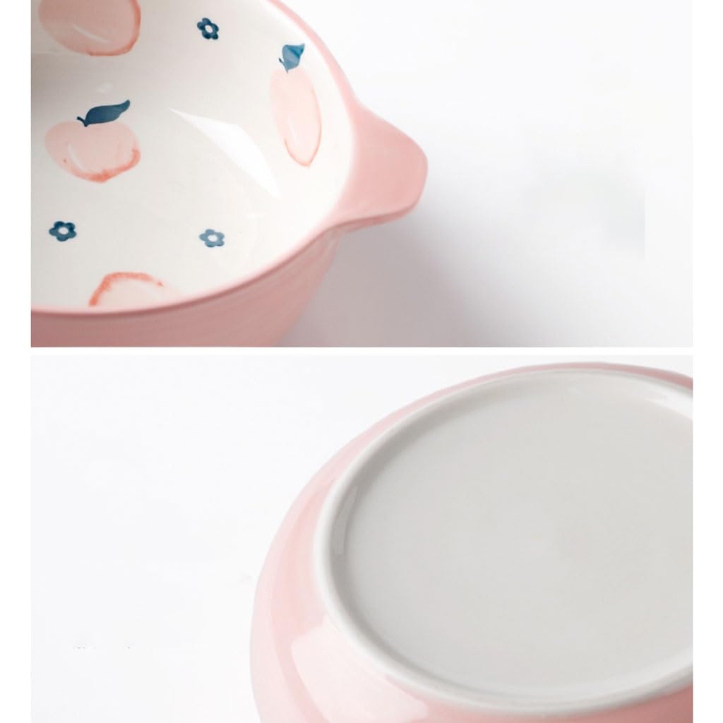 Ceramiczne miski do zupy, Miska do zupy z podwójnym uchem, Duża miska domowa, Ceramiczna miska, Miska na zupę, Naczynia stołowe, Miska na makaron, Miski do kuchni