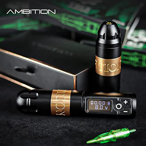 Ambition Soldier Rotary Battery Pen Tattoo Cartridge Machine With 2400Mah Wireless Power Japan Coreless Motor Digital Led Display Tattoo Equipment Supply For Professionals And Beginners Tattoo Artists #TOP6