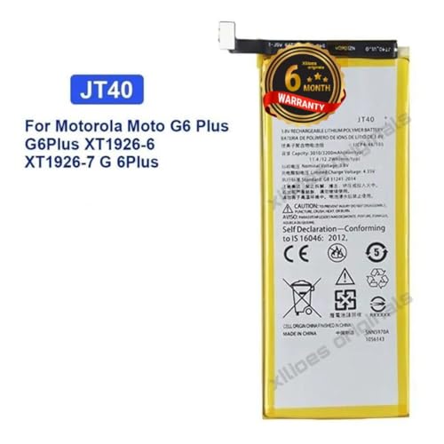 Image of JT40 Battery for Motorola G6 Plus XT1926-6 XT1926-7 Battery with 6 Month Warranty ** (B18)