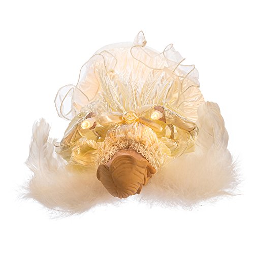 Kurt Adler 10-Light Ivory Angel Treetop, 12-Inch #TOP6