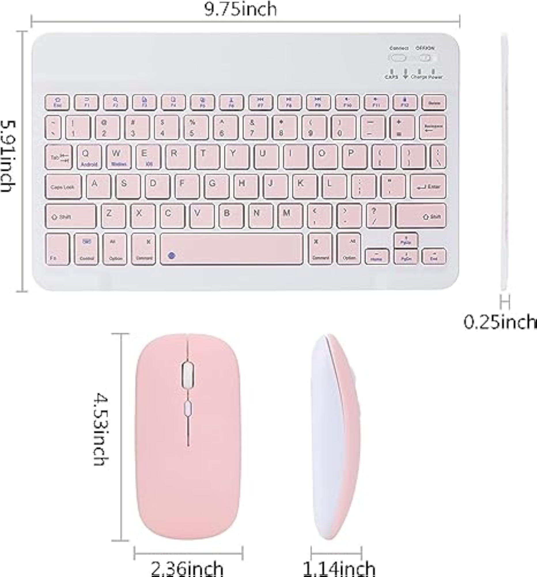 Rechargeable Bluetooth Keyboard and Mouse Combo