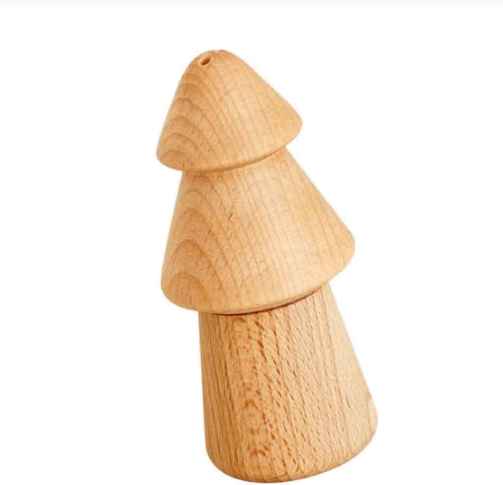 Creative Solid Wood Toothpick Holder Household Pine-Shaped Toothpick Box Cute Toothpick Bucket Simple