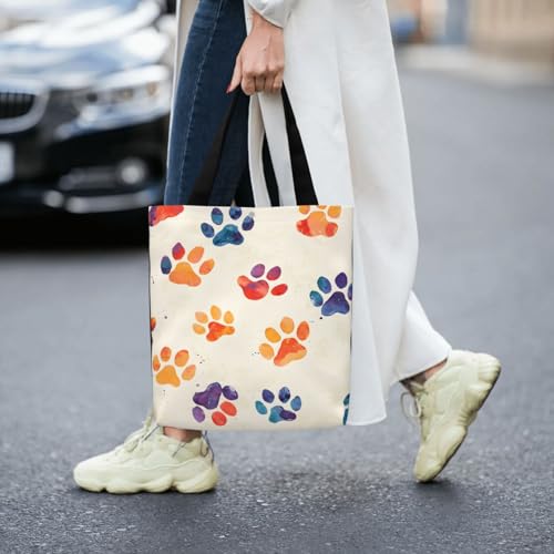 Coffee Brown Pattern Canvas Shoulder Bag Reusable Tote Bag Soft Lightweight Cloth Bags For Women Girls Lady Casual4