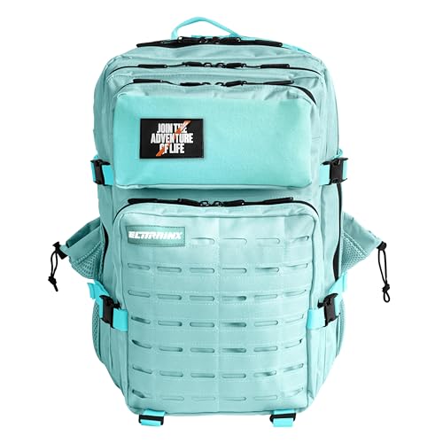 Mochila Táctica 45L V2 Repelente al Agua – Oxford 1000D, Cabina Avión y Viaje, Gimnasio y CrossTraining, Compartimento Portátil y Zapatillas, Cremallera Impermeable (Verde Menta) by ELITEX TRAINING
