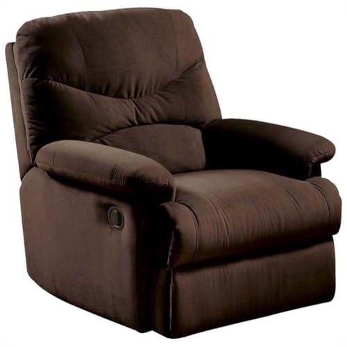 Sillón reclinable de microfibra color chocolate