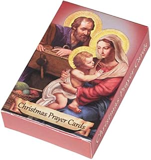 Nativity Wallet Holy Cards with Assorted Christmas Prayers, Pack of 54