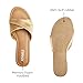 ATHMILE Sandals for Women 2026 Dressy Summer Flat Comfortable Fashion Beach Cute Ladies Slides Leather Casual Dress Women's Sandals Gold Size 8