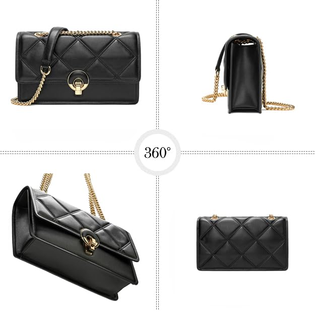 Shoulder Bag for Women leather bag Purses and Handbags with Zipper Crossbody Bag black shoulder bag3