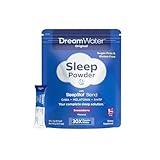 Dream Water Sleep Aid Powder; Melatonin 5mg, GABA, 5-HTP; Natural Flavors; Helps You to Fall Asleep, Fast, and Wake Refreshed; Snoozeberry, 30-Count