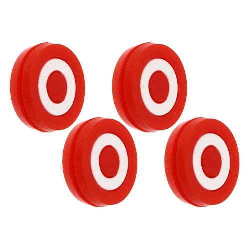 KOCKSHION Amortiguadores de Silicona Rojos para Raquetas de Tenis, 4 Piezas, Amortiguador de Vibraciones, Accesorio Antichoques para Prevenir Codo de Tenista, Uso Deportivo y Entrenamiento