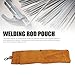 MUNEFE Welding Electrode Storage Pocket, Leather Welding Rod Holder, Welding Tools Rod Bag for High Intensity Welding Operations and Similar Scenarios