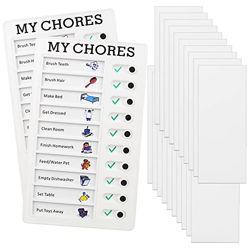 2 stuks Chores Chart To Do List Memo, checklist boards voor volwassenen en kinderen, berichtenbord, My Chores takenplanning, boards met 20 blanco papier voor RV thuis, reizen, tijdschema, leerplan herinnering