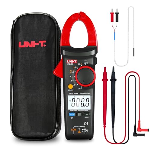 Image of UNI-T Clamp Meter UT213C AC DC Amp Meter Clamp Multimeter Tester 400A TRMS Auto Ranging 4000 Counts HVAC Voltmeter Frequency Ohmmeter Capacitor Tester Temperature Continuity Tester Diode