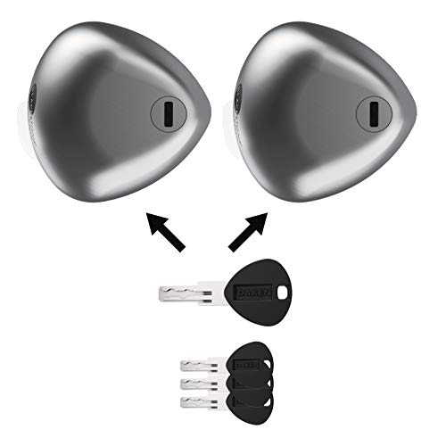 DAKEN Blackstone Combo Double - Lot de 2 Serrures Antivols Haute Sécurité pour Véhicules Utilitaires, Verrouillage Automatique, Acier Inoxydable