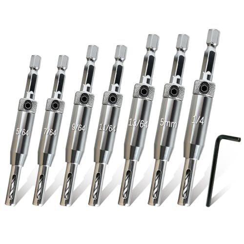 Upgraded Self-Centering Hinge Drill Bit, VIX Bit Set, High Speed Steel