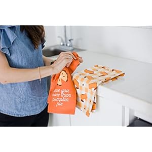Pearhead Pumpkin Pie Dish Towels, Set of 2, Thanksgiving Tea Towels, Halloween Decor, Kitchen Decor, Hostess Gifts, Fall Home Décor Pearhead Pumpkin Pie Dish Towels Set of 2 Thanksgiving Tea Towels Halloween Decor Kitchen Decor Hostess Gifts Fall Home Decor