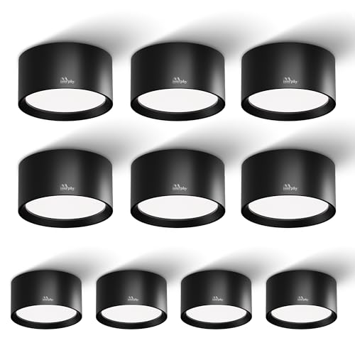 Image of Murphy 3W LED Disc Surface Light Black Finish | Warm White 3000K | Up to 300 Lumens | Aluminium Body | BIS Approved | 2 Year Warranty | Pack of 10