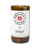 Brewed2Burn - Oatmeal Stout Craft Beer Scented Candle 8.5oz All-Natural Soy Wax - Hand-Poured Authentic Beer Bottle ABV 100% Pure Bliss | Warm & Comforting: Oatmeal, Ginger, Clove & Cinnamon