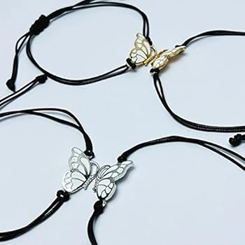 PHOGARY 12 stuks vlinderarmbanden, vriendschapsarmbanden, geweven verstelbare armband, vlinder, kristal, parelarmband voor vrouwen, meisjes, fee, vlinder, verjaardagsfeest, 14 centimeters