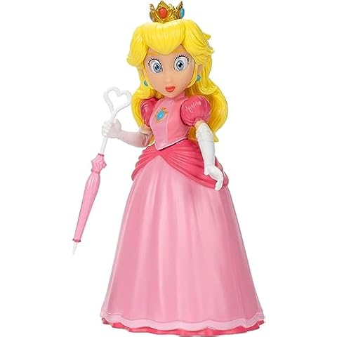 Princess Peach Action Figure with Umbrella Cover