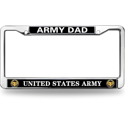 Image of United States Army Dad Durable License Plate Frame USA Solider Power License Plate Frame for Patriotic People