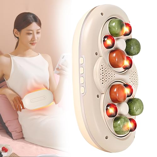 Masajeador eléctrico abdominal y estomacal SHAHRYAR, cinturón masajeador para abdomen y estómago con motor potente, función de calentamiento, masaje hacia adelante y hacia atrás, para gases y cólicos menstruales miniatura 1