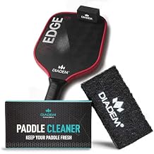 Diadem Paddle Cleaner Eraser | Rubber Pickleball Paddle Cleaner for Raw Carbon & 18K Surfaces, Removes Ball Residue, Evens Minor Scratches | Compact Grip-Sized Design for All Brands
