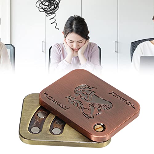 Qcwwy Metal Fidget Toys Fidget Slider, Anxiété Stress Relief Toys Metal Poker Push Card Fidget Slider Stress Relief Toy Adult Fidget Toys TDAH Autisme Sensory Toys Cover