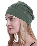 osvyo Chemo Headwear Hats Soft Caps for Women Hairloss - Cancer Beanies Turban Sealed Packaging Light Olive