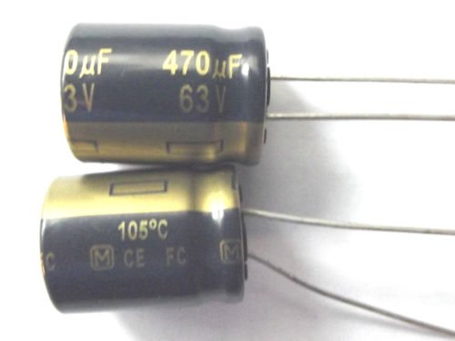  470UF 63V 105C Low Esr Size 16mm x 20mm Panasonic  x2pcs