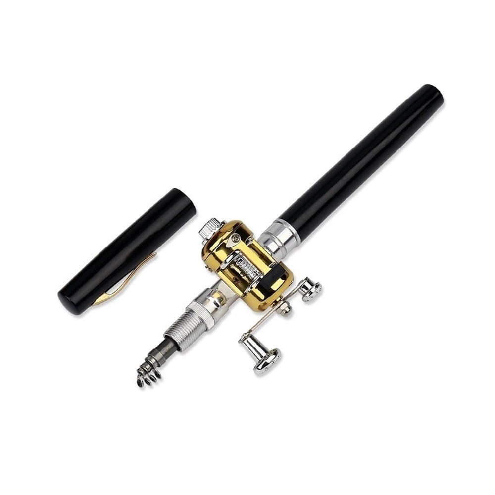 wD7rE5bm6z Canna da Pesca Canna da Pesca telescopica con Mulinello, Set da 96 cm, Canna da Pesca for Piccoli Pesci e Mulinello. Attrezzatura da Pesca.