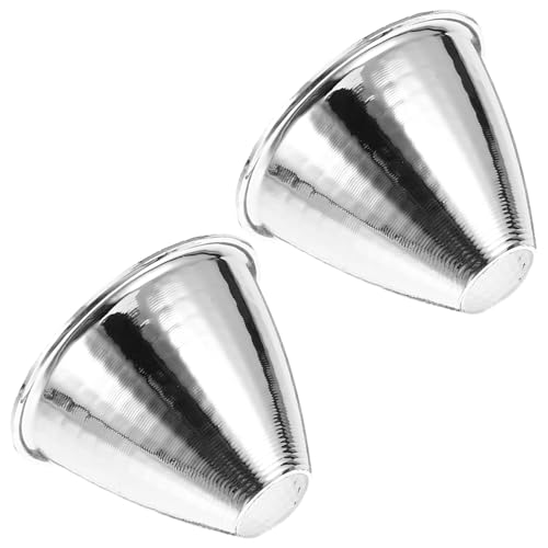BESPORTBLE 2 Pièces Réflecteur de Lampe Torche en Aluminium Argenté, Coupelle Réflectrice Portable pour Distribution Uniforme de Lumière, pour Éclairage Intérieur et Lecture