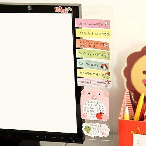 KCHEX Monitor Message Board/Computer Monitors Side Panel/Notes Memo Board Message for Monitors,1Set (Left & Right) (Universal)
