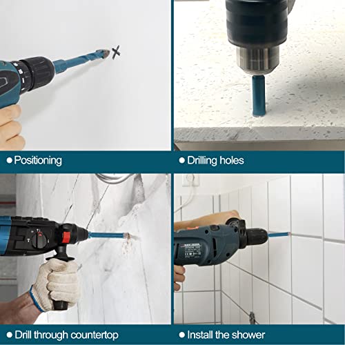 MINLAYCUT Diamantbohrer Fliesenbohrer 6/6/6/8mm+6mm 5 stücke Lochsäge Fliesen für Porzellan Fliese Keramik Granit Marmor Trockenbohren