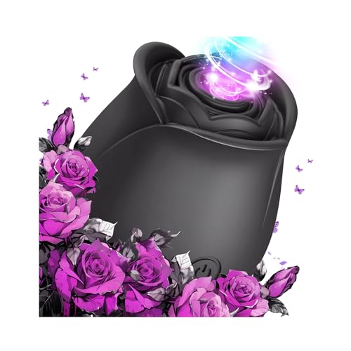 Image of Rose Toy - Sucking Vibrator Clitoral Stimulator with Air Pulse & Vibration, Sex Toy for Women, Rechargeable Adult Toy for Female Pleasure & Self Care