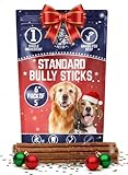 Devil Dog Pet Co. Bully Sticks – 6 Inch, 5 Pack, Standard Sized Dog Chews, 100% Natural, Single Ingredient, Free-Range Grass-Fed Beef – Long Lasting, Rawhide-Free Treats for Dogs