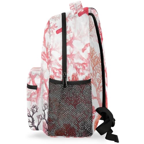 Mochila rosa coral marina ultraligera con compartimentos para camping 5