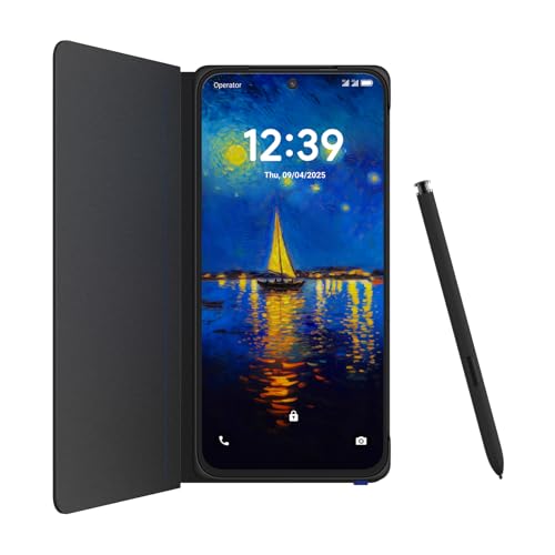 TCL NXTPAPER 60 Ultra 5G Android Smartphone, 7.2" FHD+ 120Hz NXTPAPER Display, 12GB RAM+512GB ROM, Eye Care Phone, Paper-like Display, Nebula Black, with Flip Cover and Stylus