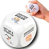 Stress Balls | Foam Cube, Stress Relief Dice | Fidget Toy for Adults | Funny Office Gift for Coworker, Employee, Colleague | Squeeze Balls for Hand Exercise (Stress Relief)